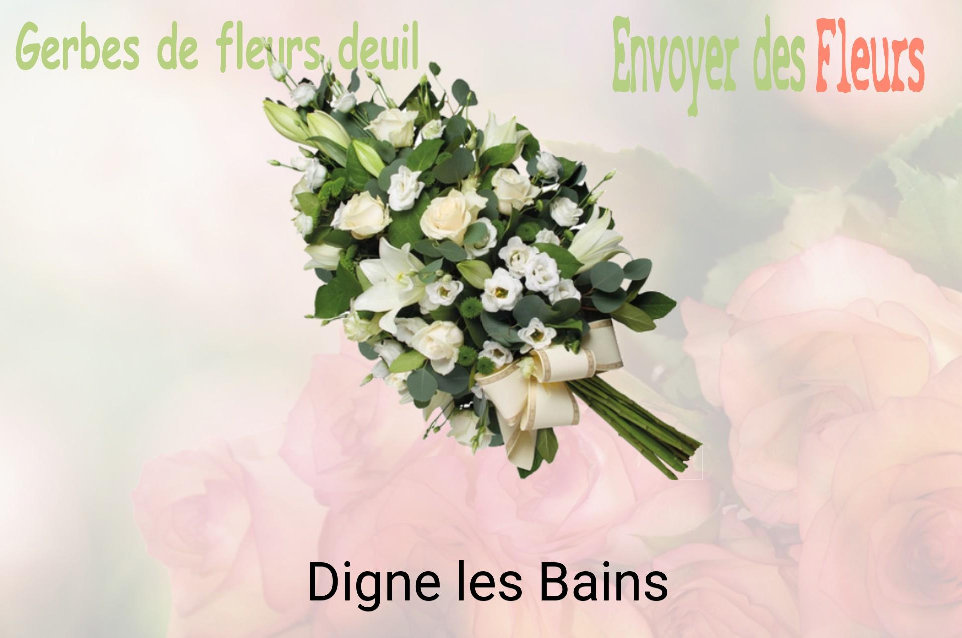 Gerbe de fleurs de deuil livrée à Digne-les-Bains